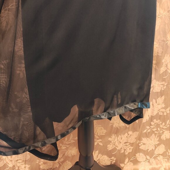Star Vixen Formal Sheer Black Lined Dress, Size L, Used - Picture 5 of 8
